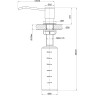 Дозатор LEMARK EXPERT LM8201PGS для жидких моющих средств врезной, серый шёлк